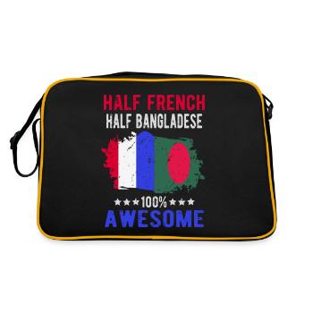 Half French Half Bangladeshi - Retro Bag - black/gold - Back