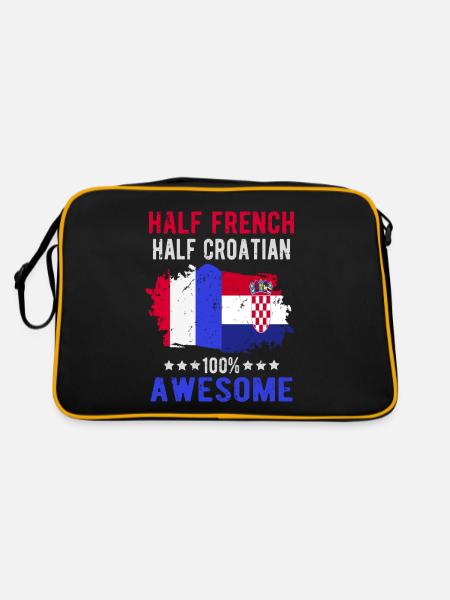 Half French Half Croat - Retro Bag - black/gold - Back