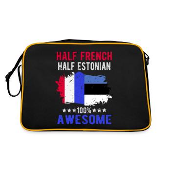 Half French Half Estonian - Retro Bag - black/gold - Back