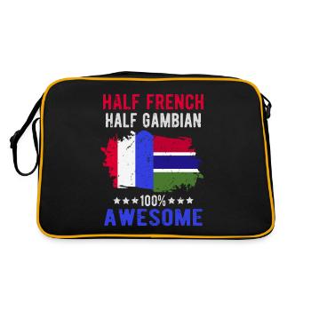 Halb Franzose Halb Gambier - Retro Tasche - Schwarz/Gold - Hinten