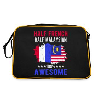Moitié Français moitié malaisien - Sac Retro - noir/or - Dos
