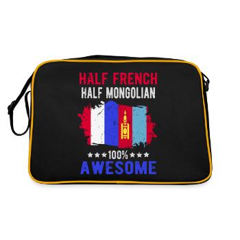 Half French Half Mongolian - Retro Bag - black/gold - Back