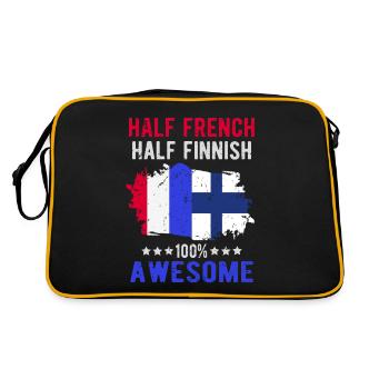 Moitié Français moitié finnois - Sac Retro - noir/or - Dos
