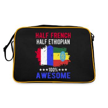Moitié Français moitié éthiopien - Sac Retro - noir/or - Dos