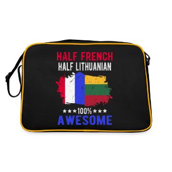 Moitié Français moitié lituanien - Sac Retro - noir/or - Dos