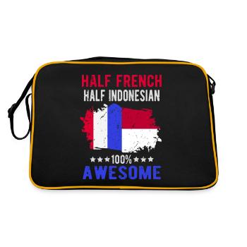 Moitié Français moitié indonésien - Sac Retro - noir/or - Dos