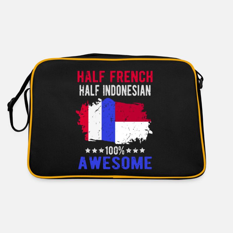 Moitié Français moitié indonésien Sac Retro