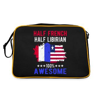 Moitié Français moitié libyen - Sac Retro - noir/or - Dos