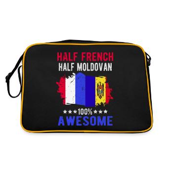 Half French Half Moldovan - Retro Bag - black/gold - Back