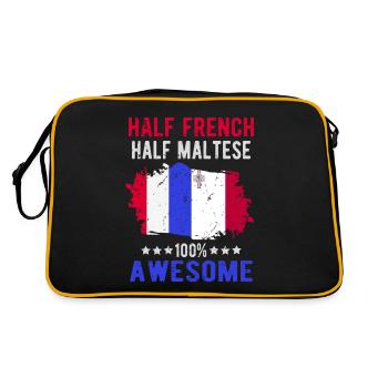 Moitié Français Moitié Mateser - Sac Retro - noir/or - Dos