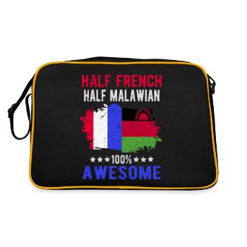 Moitié Français moitié Malawi - Sac Retro - noir/or - Dos