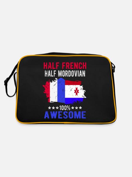 Moitié Français moitié Mordwinen - Sac Retro - noir/or - Dos