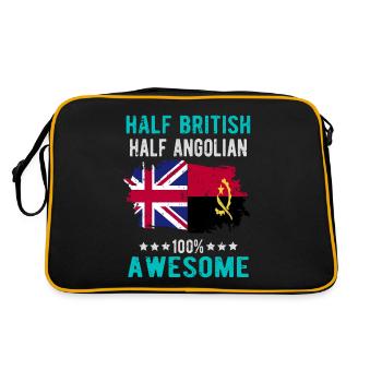 Halb Brite Halb Angolier - Retro Tasche - Schwarz/Gold - Hinten