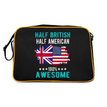 Half British Half American - Retro Bag - black/gold - Back