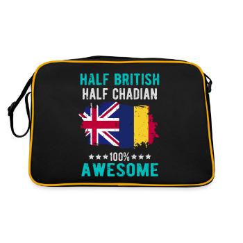Half British Half Chader - Retro Bag - black/gold - Back
