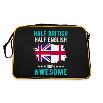 Half British Half English - Retro Bag - black/gold - Back