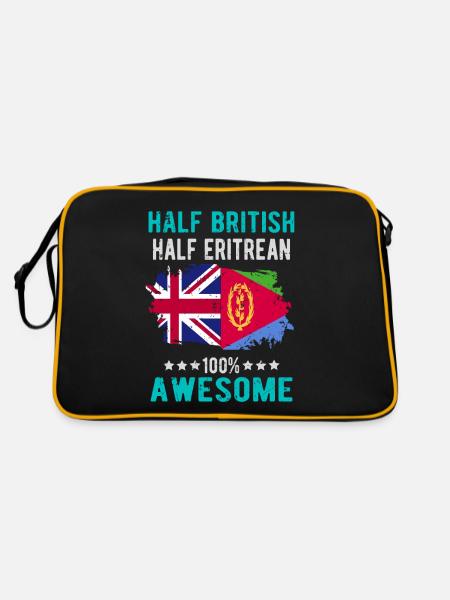 Moitié britannique moitié érythréen - Sac Retro - noir/or - Dos