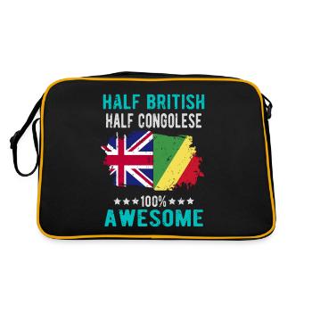 Moitié britannique moitié congolais - Sac Retro - noir/or - Dos