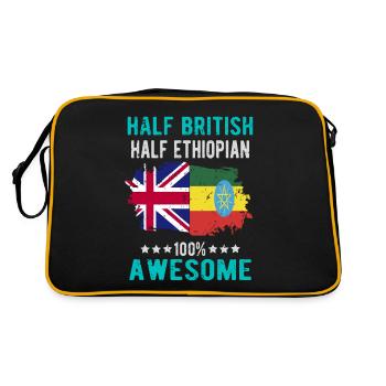 Moitié britannique moitié éthiopien - Sac Retro - noir/or - Dos