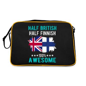 Half British Half Finn - Retro Bag - black/gold - Back