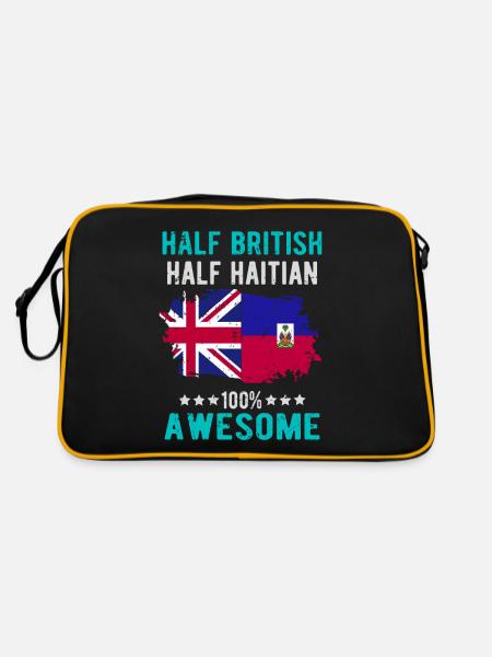 Moitié britannique moitié haïtien - Sac Retro - noir/or - Dos