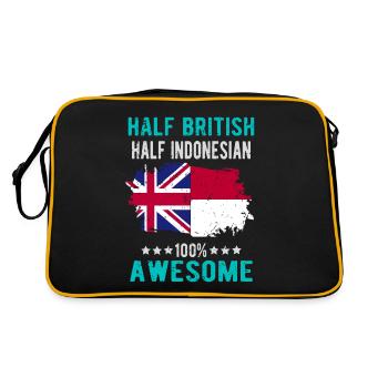 Moitié britannique moitié indonésienne - Sac Retro - noir/or - Dos