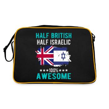 Half British Half Isreali - Retro Bag - black/gold - Back