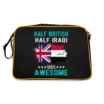 Half British Half Iraki - Retro Bag - black/gold - Back