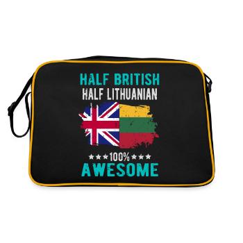 Moitié britannique moitié lituanien - Sac Retro - noir/or - Dos
