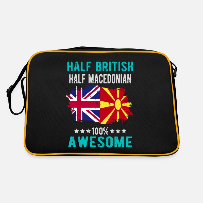 Moitié britannique moitié macédonien Sac Retro