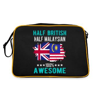 Moitié britannique moitié malaisien - Sac Retro - noir/or - Dos