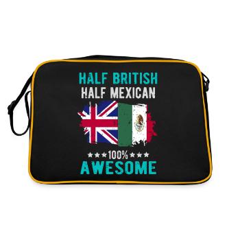 Half British Half Mexican - Retro Bag - black/gold - Back