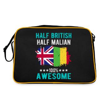 Half British Half Malians - Retro Bag - black/gold - Back