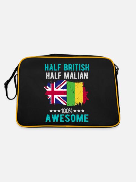 Moitié britannique moitié maliens - Sac Retro - noir/or