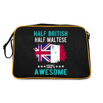Moitié britannique Moitié Mateser - Sac Retro - noir/or - Dos