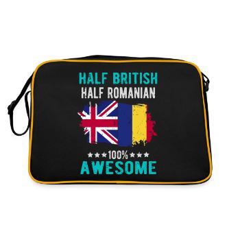 Moitié britannique moitié roumain - Sac Retro - noir/or - Dos