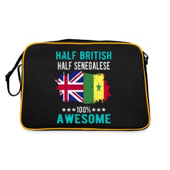 Moitié britannique moitié sénégalais - Sac Retro - noir/or - Dos