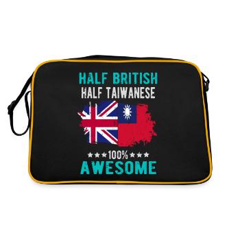 Moitié britannique moitié taïwanais - Sac Retro - noir/or - Dos