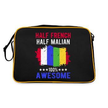 Half French Half Malian - Retro Bag - black/gold - Back