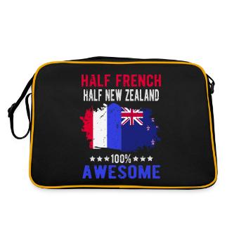 Moitié Français moitié Néo-Zélandais - Sac Retro - noir/or - Dos