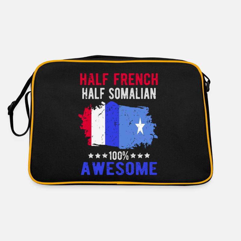 Halb Franzose Halb Somalier Retro Tasche