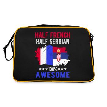 Moitié Français moitié serbe - Sac Retro - noir/or - Dos