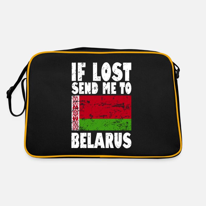 Belarus Flagge Spruch Retro Tasche