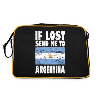 Drapeau de l’Argentine - Sac Retro - noir/or - Dos