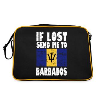 Drapeau de la Barbade - Sac Retro - noir/or - Dos