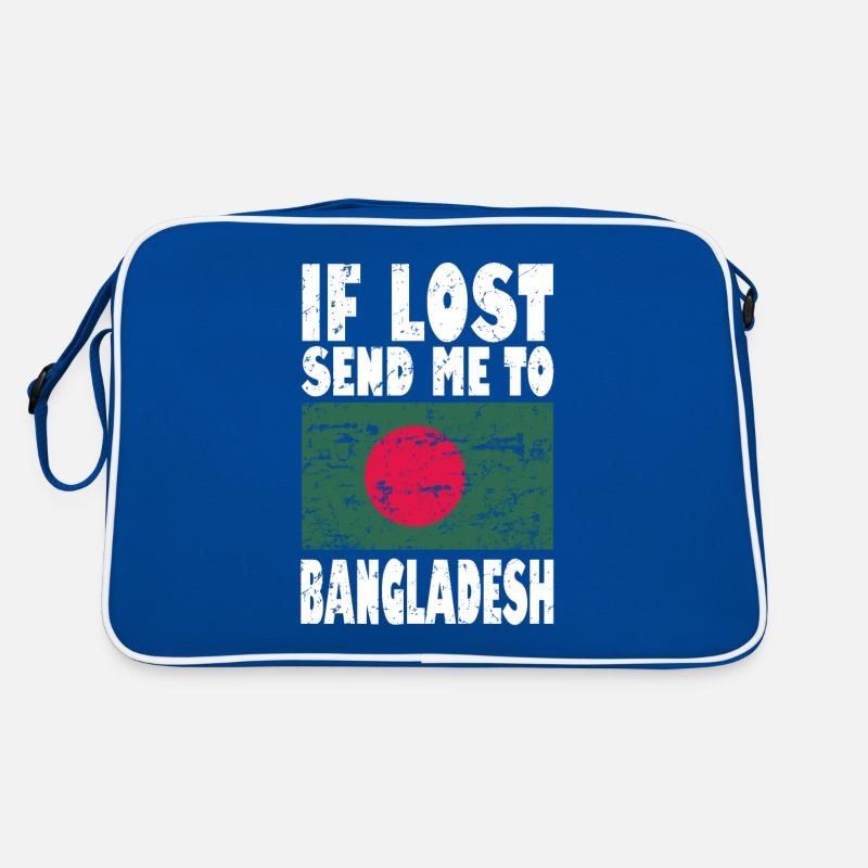 Bangladesch Flagge Spruch Retro Tasche