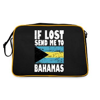 Drapeau des Bahamas - Sac Retro - noir/or - Dos
