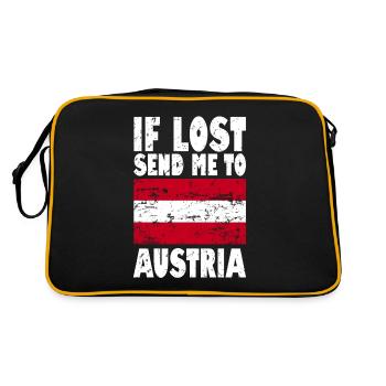 Slogan du drapeau de l’Autriche - Sac Retro - noir/or - Dos