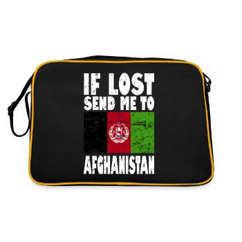 Slogan du drapeau afghan - Sac Retro - noir/or - Dos