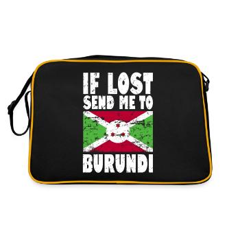 Drapeau du Burundi - Sac Retro - noir/or - Dos